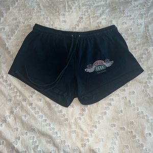 Black shorts with embroidered logo (f•r•i•e•n•d•s)